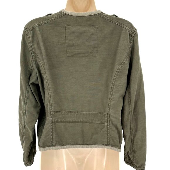 Abercrombie & Fitch Womens Olive Green Military Style Jacket M Cotton/Polyester - Picture 4 of 8